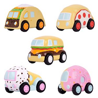 Maxx Action 5-Pack Micro Food Truck Vehicle Set