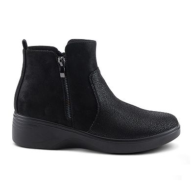 Flexus by Spring Step Yancey Women's Side Zip Wedge Ankle Boots