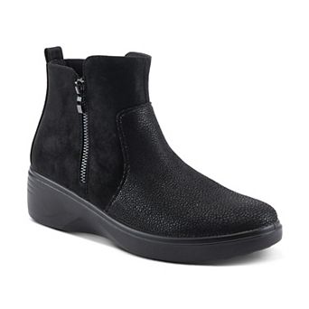 Flexus by Spring Step Yancey Women's Side Zip Wedge Ankle Boots