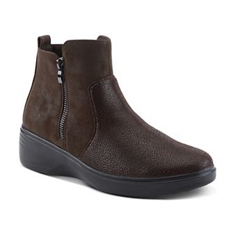 Flexus by Spring Step Yancey Women's Side Zip Wedge Ankle Boots