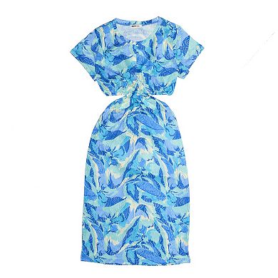 Women's Miken Cut-Out Print Crochet Midi Dress