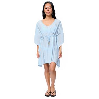 Women's Miken Tie-Front Dolman Crochet Coverup Top