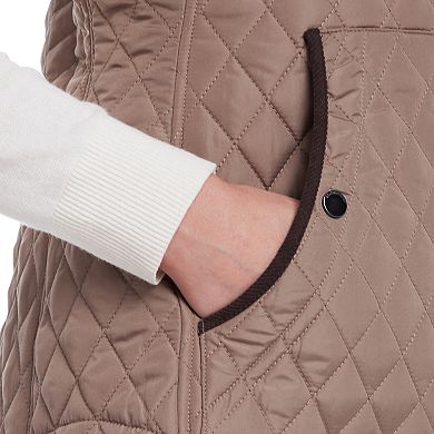 Women's Weathercast Corduroy Trimmed Quilted Vest