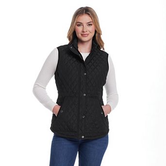 Women's Weathercast Corduroy Trimmed Quilted Vest
