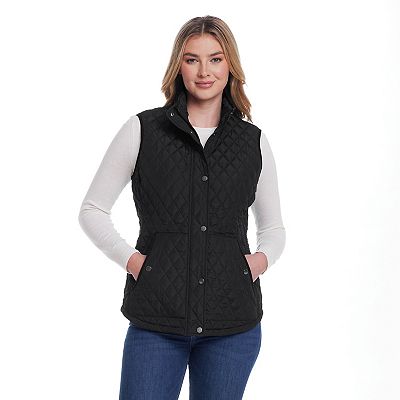 Women s Weathercast Corduroy Trimmed Quilted Vest