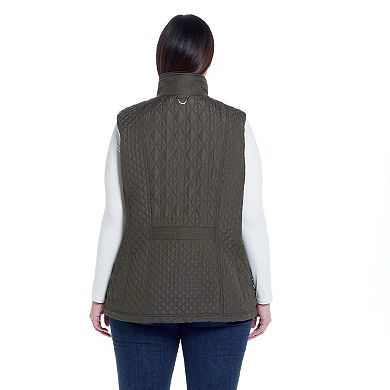 Plus Size Weathercast Multi-Quilted Plush Lined Vest