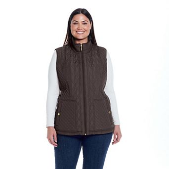 Plus Size Weathercast Multi-Quilted Plush Lined Vest