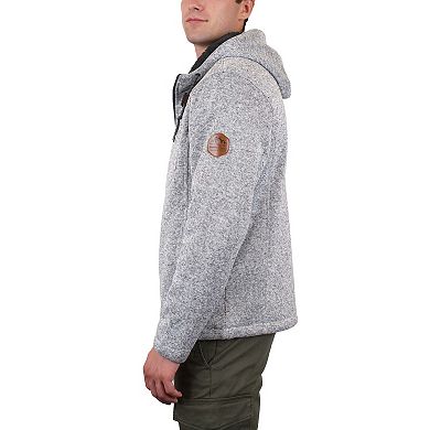 Men's Mountain and Isles Full Zip Hooded Melange Sweater Fleece Jacket