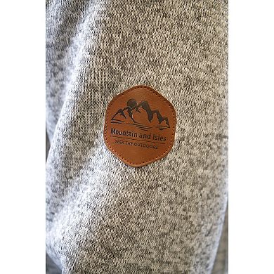 Men's Mountain and Isles Full Zip Hooded Melange Sweater Fleece Jacket