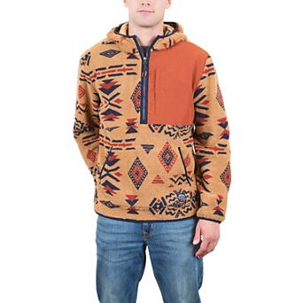 Men's Mountain and Isles 1/2 Zip Heavy Fleece Hooded Jacket