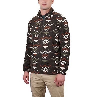 Men's Mountain and Isles 1/4 Zip Printed Polar Fleece Pullover