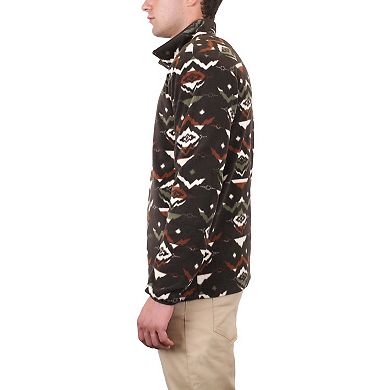 Men's Mountain and Isles 1/4 Zip Printed Polar Fleece Pullover