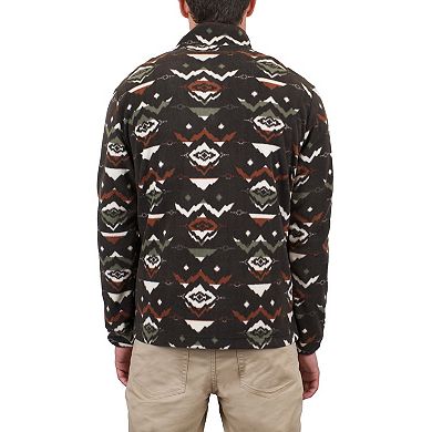 Men's Mountain and Isles 1/4 Zip Printed Polar Fleece Pullover