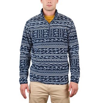 Men's Mountain and Isles 1/4 Zip Printed Polar Fleece Pullover