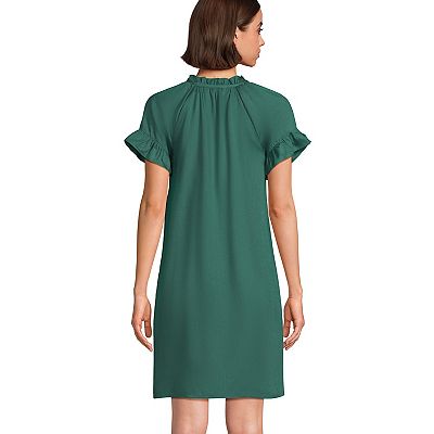 Women s Lands End Chambray Short Sleeve Shift Dress