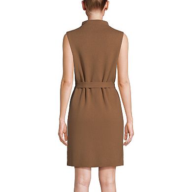 Women's Lands’ End Sleeveless Mock Neck Knit Dress