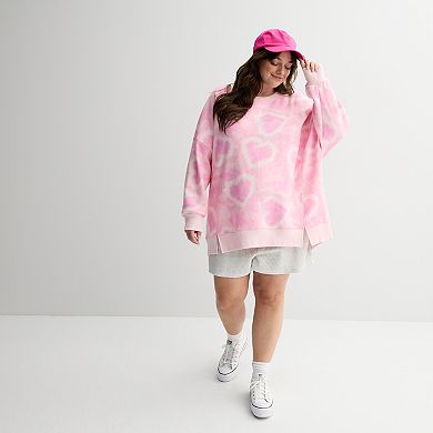 Juniors' Plus Size SO® Crewneck Oversized Sweater