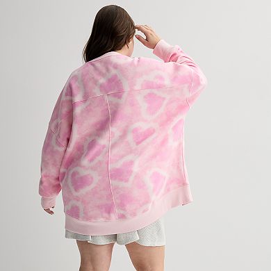 Juniors' Plus Size SO® Crewneck Oversized Sweater
