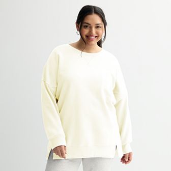 Juniors' Plus Size SO® Crewneck Oversized Sweater