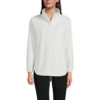 Women's Lands' End Luxe Fleece 1/4-Zip Pullover Sweatshirt