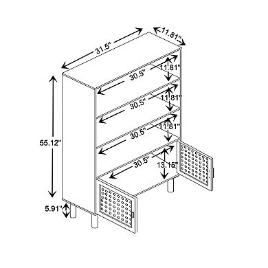 Baxton Studio Faulkner Bookcase