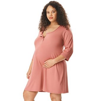 Maternity Motherhood® Henley Chemise Sleep Dress