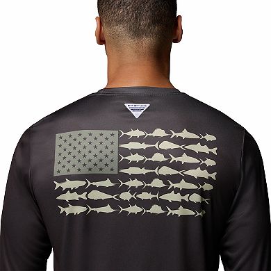 Men's Columbia PFG Terminal Tackle™ Fins & Stripes Long Sleeve T-Shirt