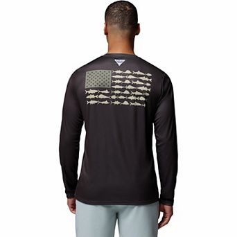 Men's Columbia PFG Terminal Tackle™ Fins & Stripes Long Sleeve T-Shirt
