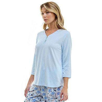 Maternity Petite Croft & Barrow® Cozy Luxe Rib Sleep Top