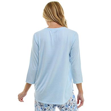 Maternity Petite Croft & Barrow® Cozy Luxe Rib Sleep Top