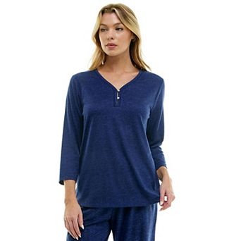 Petite Croft & Barrow® Cozy Luxe Rib Sleep Top