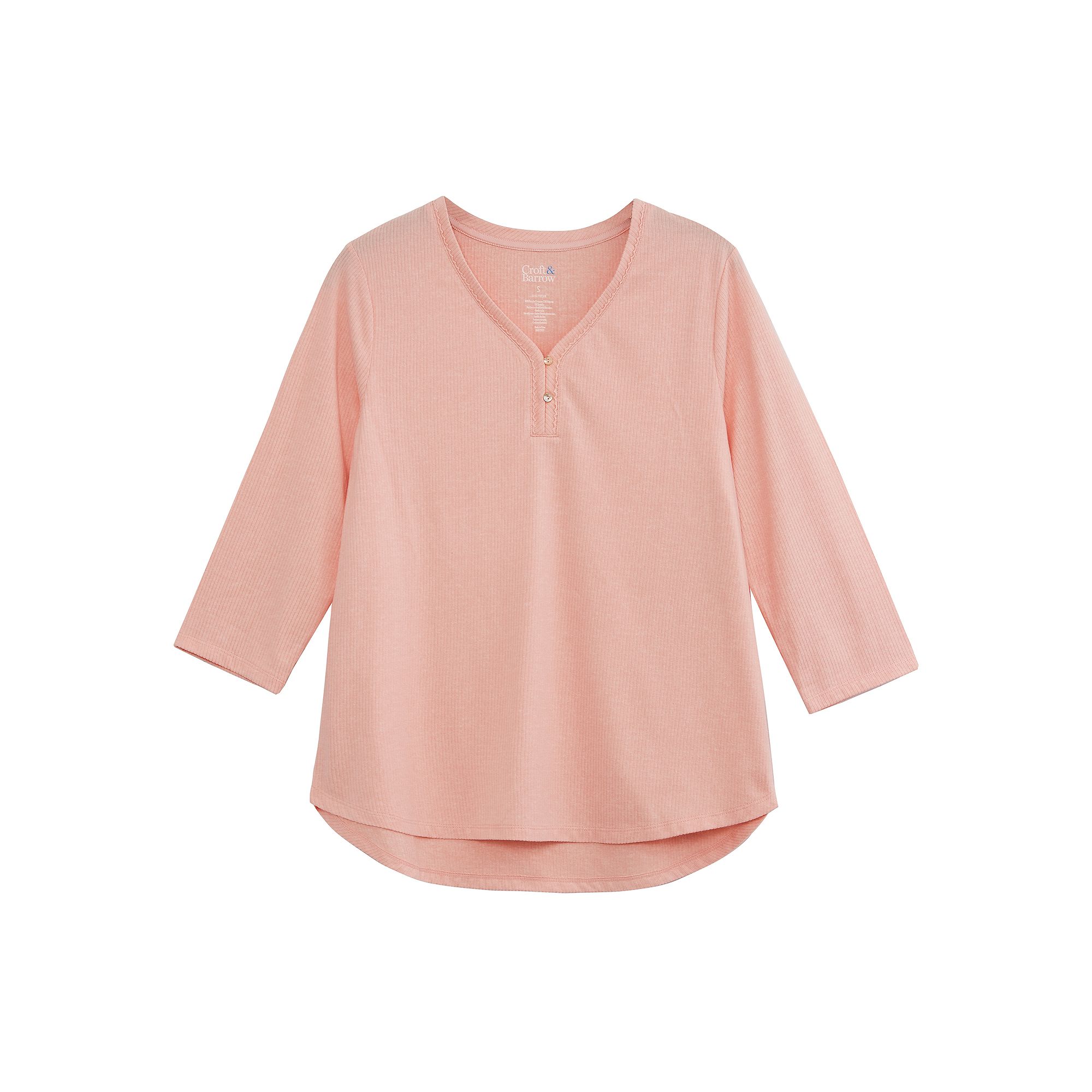 Petite Croft & Barrow® Cozy Luxe Rib Sleep Top, Womens, Size: XL Petite, 