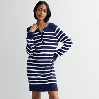 Petite Sonoma Goods For Life® Henley Sweater Dress