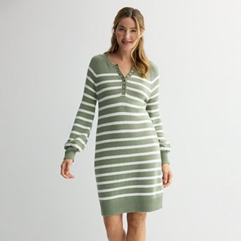 Petite Sonoma Goods For Life® Henley Sweater Dress