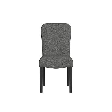 HomePop Rounded Back Upholstered Dining Chair 2 pc Set