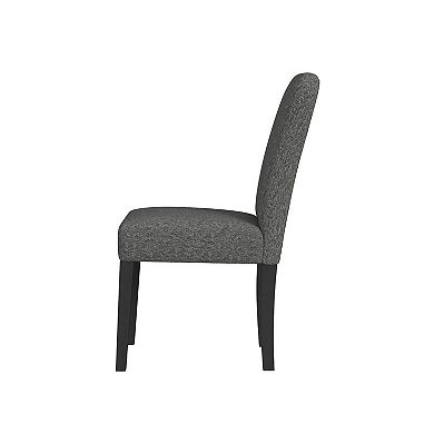 HomePop Rounded Back Upholstered Dining Chair 2 pc Set