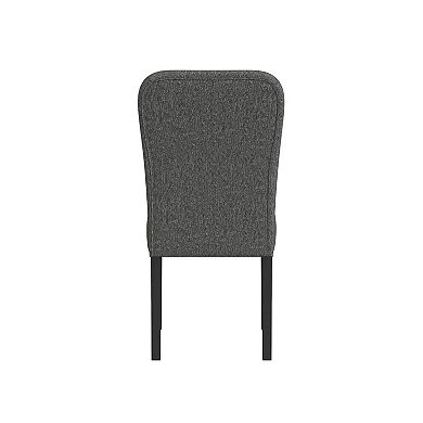 HomePop Rounded Back Upholstered Dining Chair 2 pc Set