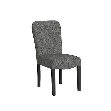HomePop Rounded Back Upholstered Dining Chair 2 pc Set