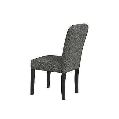 HomePop Rounded Back Upholstered Dining Chair 2 pc Set