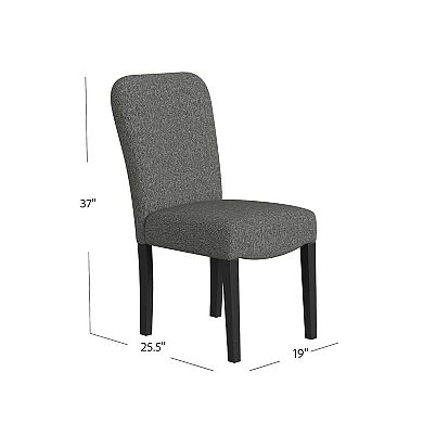 HomePop Rounded Back Upholstered Dining Chair 2 pc Set
