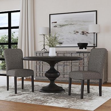 HomePop Rounded Back Upholstered Dining Chair 2 pc Set
