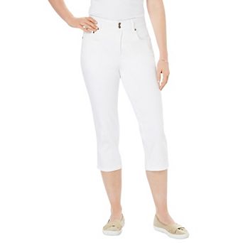 Woman Within Plus Size Secret Solutions; Tummy Smoothing Denim Jean Capri