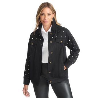 Jessica London Women's Plus Size Classic Cotton Denim Jacket