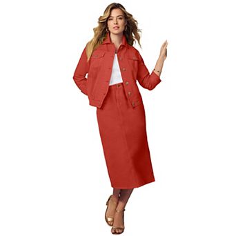 Jessica London Women's Plus Size Classic Cotton Denim Jacket