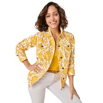 Jessica London Women's Plus Size Classic Cotton Denim Jacket