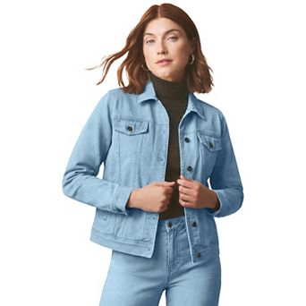 Jessica London Women's Plus Size Classic Cotton Denim Jacket