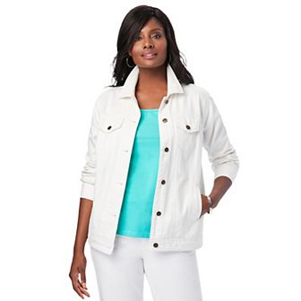 Jessica London Women's Plus Size Classic Cotton Denim Jacket