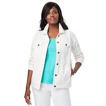 Jessica London Women's Plus Size Classic Cotton Denim Jacket