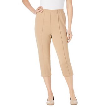 Woman Within Plus Size Petite The Hassle-Free Soft Knit Capri