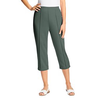 Woman Within Plus Size Petite The Hassle-Free Soft Knit Capri